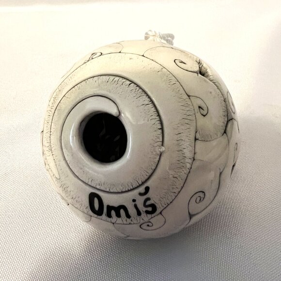 Handcrafted Croatian Ceramic Hanging Ornament with Raised Floral Design – Omiš - Picture 8 of 9